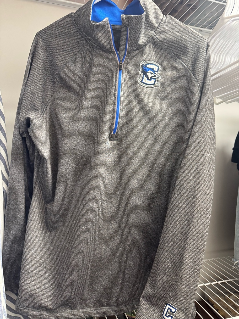Women’s Creighton Gray Quarter-Zip Performance Pullover